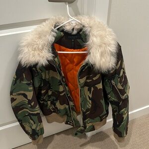 rag and bone camo bomber (with tags)